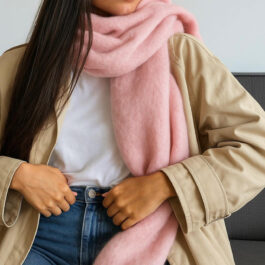 Bufanda rosa
