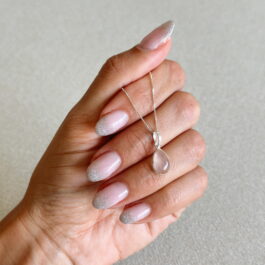 Collar dije Cuarzo rosa Plata 925