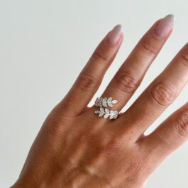 Anillo Olivas Plata y Circonia