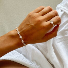 Pulsera Piedra Natural Cuarzo rosa